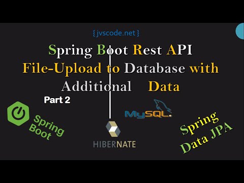 How to Upload  a File  to Database with additional data  in Spring Boot REST API. Part #2