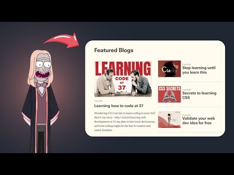 Design an appealing Featured Blog Section – Easy CSS Grid Tutorial!