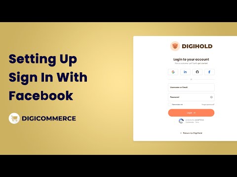 Setting Up Sign In With Facebook For DigiCommerce
