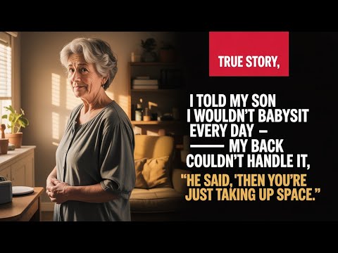 I Told My Son I Wouldn’t Babysit Every Day — My Back Couldn’t Handle It. He Said, “Then You’re Just