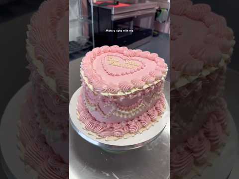 Cake decorating tutorial #cake #cakedecorating #cakes #caketutorial #heartcake #cakeseries #baking