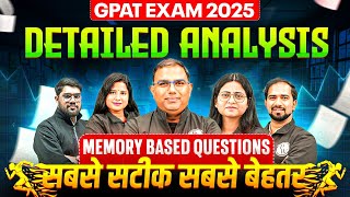 GPAT 2025 | Memory Based Questions | All Questions With Explanation | GPAT 2025 Exam Analysis | PW
