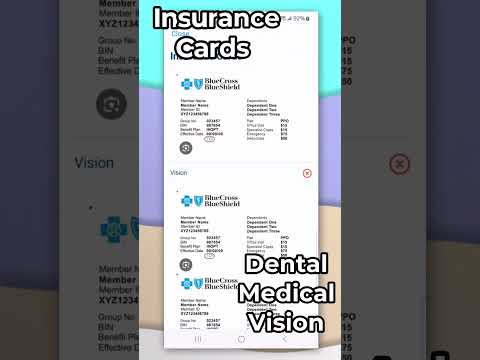 Insurance Cards Organized - Snapshot of your health