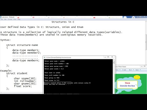 #structure in C programming #User defined data types in C #structure #union#enum #C tutorial