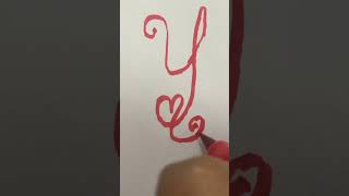 Calligraphy for letter Y #calligraphicalphabets #calligraphyfonts #calligraphystyles ✨💖