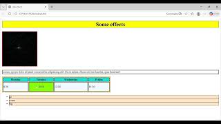HTML and CSS effects.