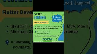 infoane Flutter developer job opening