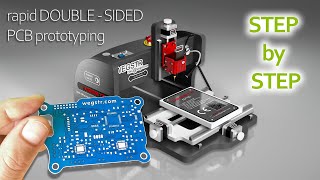 PCB prototyping with UV solder-mask. High precision PCB double-sided - wegstr cnc