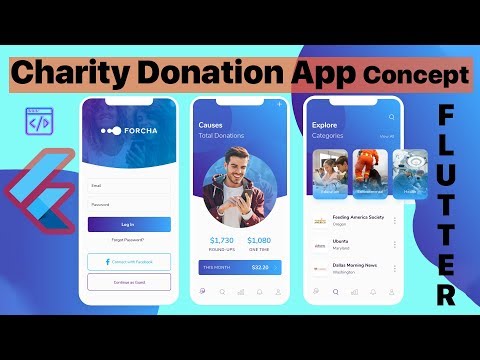 Flutter Charity Donation App Concept | Speed Code | GitHub Link