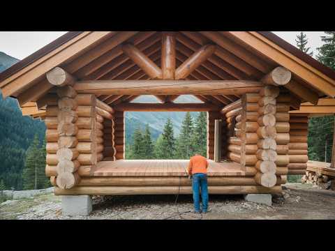 How Long Would It Take to Build a Log Cabin Alone? | @Woodsimprovisation