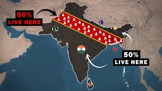 Why 50% People Live Between These Lines In South Asia | Geography of South Asia