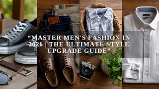 Master Men's Fashion in 2026 | The Ultimate Style Upgrade Guide