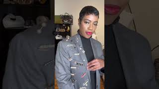 Putting a twist on this thrifted blazer #stylehack #blazeroutfit #thriftedfashion #styleover50