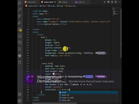 Stylish Responsive Button (HTML + CSS) #coding #codingshorts#webdevelopment #programming#motivation