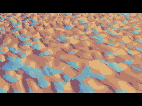 Pixel art water slowly drying up