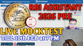 OLIVEBOARD RBI ASSISTANT LIVE MOCKTEST TILL 10 FEB 7 PM