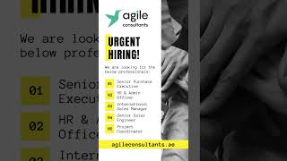 Hiring Now - Agile Consultants | 24-Jan-24