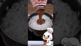 nutella and rice ??? #foodreview #chocolatecake #shorts