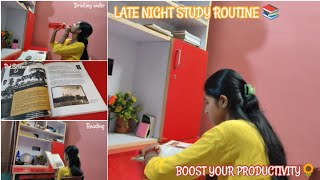 Late Night Study Routine 📚 Boost your productivity🌻