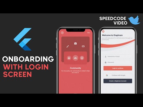 Designing Onboarding Screen with Login Screen - Flutter Speed Code