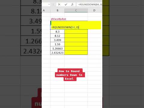 How to ROUND numbers DOWN in Excel! #excel