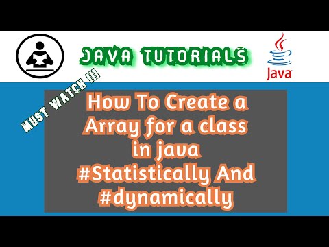 how to create a class array in java
