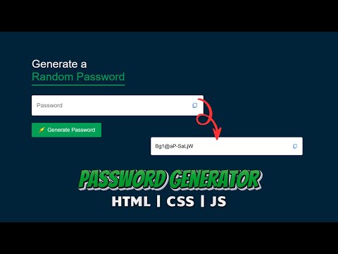 How to Create a Password Generator Using HTML, CSS & JavaScript 🔐 #passwordgenerator