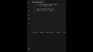 🚀 Python Function Example: Calculate Area! | Python Functions | Learning | Python | 2025 | Coding