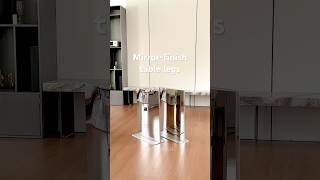 Extraordinary mirror-finish table legs #exhibition #furniture #table #factory #mirrorfinish