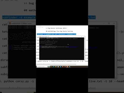 How to find subdomains use subfinder #bugbounty #cybersecurity #bugbountytips #hackingtechniques