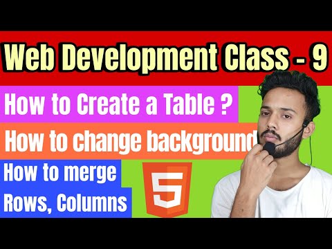 Web Development class #9 HTML Table Tag  | How to create a table in HTML ? | NATL | Zulquir