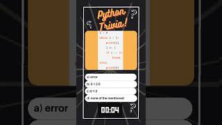 Python Trivia 61 #coding #programming #python #techcommunity #shorts #trending #viral #datascience