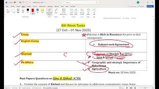 6th Week Study Plan + Mock Guidelines | One Week, One Target | CSS, PMS, PCS Preparation