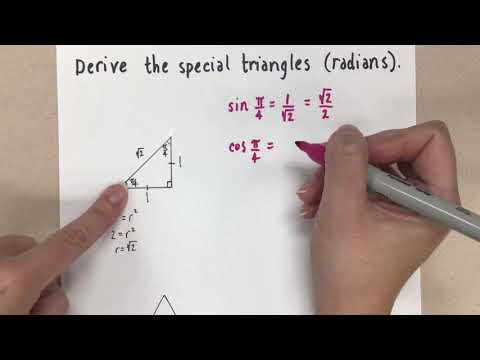 Special Right Triangles (Radians)