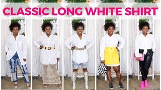 HOW TO STYLE A CLASSIC LONG WHITE SHIRT (15 WAYS)