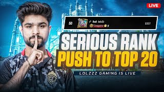 KYA AAJ TOP 50 HOGA? | SERIOUS RANK PUSH | 12 HOUR STREAM | BGMI LIVE