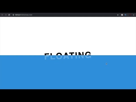 Floating Text Animation Using HTML & CSS / Loading Screen animation