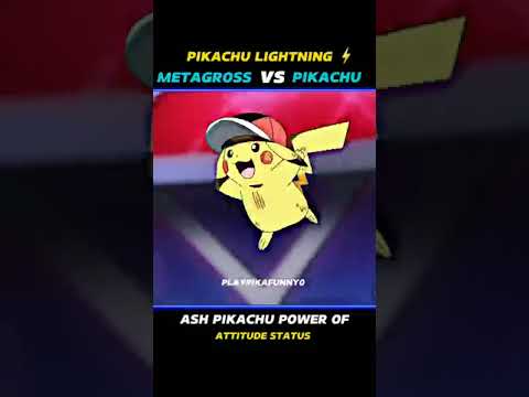 METAGROSS VS PIKACHU#ASH PIKACHU 🌩 #ytshorts#pokemon#animeboy#shortfeed#cartoon#trending#viralvideo