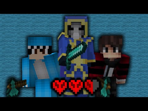 Three Minecraft HARDCORE Professionals VS Bedwars...