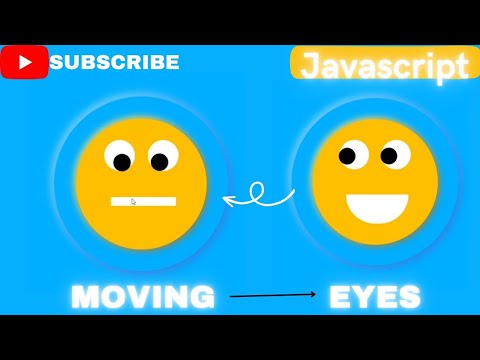 Animated eyes moving with cursor on javascript mousemove in HTML CSS