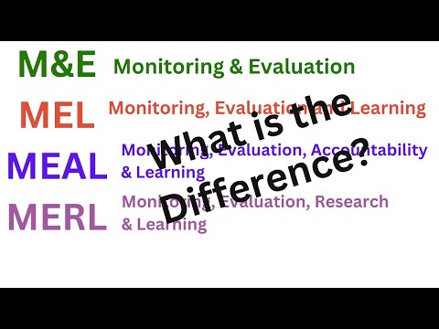 M&E, MEL, MEAL and MERL, What's the difference?