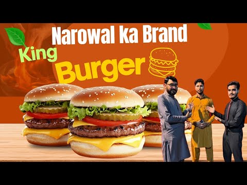 King Burger Manna Bhai ka Cheese Burger | Street Food Pak | Big Brands Narowal