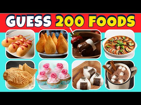 Guess the Food in 3 Seconds 🌯🍔🍜| 200 Most Popular Foods & Meals & Drinks| Food Quiz