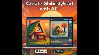 New Trending Ghibi#AIArt #StudioGhibli #AIImageGeneration #DigitalArt #AIArtwork #DzineAI #GrokAI