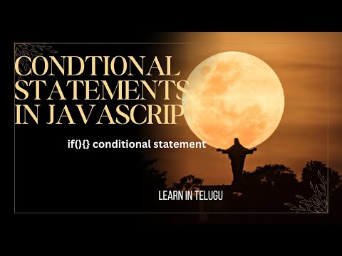 conditional statements in javascript. || if conditional statement learn in telugu