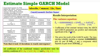(EViews10): How to Estimate Standard GARCH Models #garch #arch #volatility #clustering #archlm
