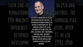 The Revolutionary Behind Personal Computing #SteveJobs #Apple #Innovation #TechHistory