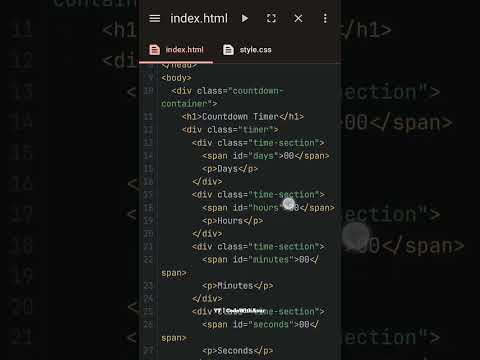 "✨ Build a Countdown Timer with just HTML & CSS! 🎯 #CodeWithAsur #WebDevelopment #CountdownTimer"