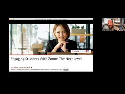 Engaging students online with Zoom: Taking Zoom to the next level (June 22, 2020)