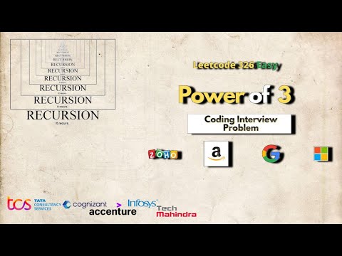 Power of Three in java | Recursion | Leetcode - 326 problem